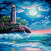 Moonlit Lighthouse 5D Diamond Painting Kit