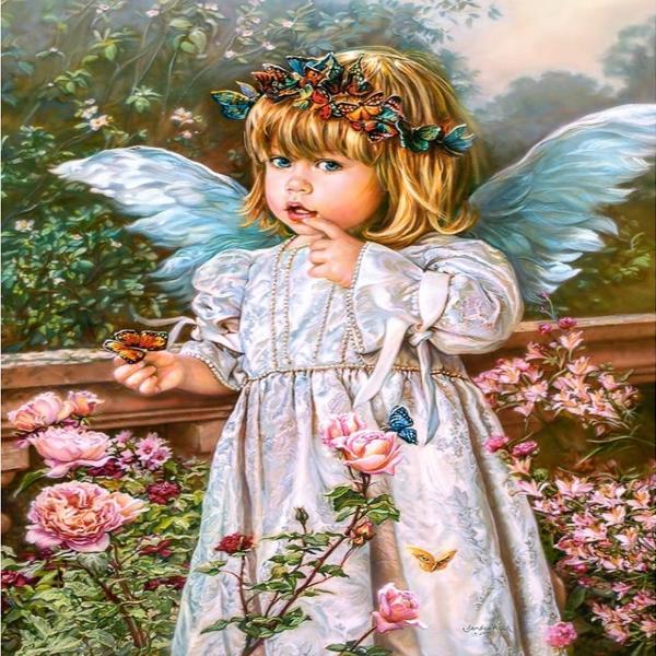 Butterfly Crown Angel 5D Diamond Painting Kit