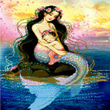Mermaid And Baby 5D Diamond Painting Kit