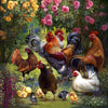 Rose Garden Chickens 5D Diamond Painting Kit