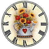 Watering Can Clock Face 5D Diamond Painting Kit