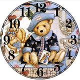 Teddy Bear Clock Face 5D Diamond Painting Kit