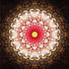 Red Flower Mandala 5D Diamond Painting Kit