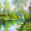 Midsummer Lake Bank 5D Diamond Painting Kit