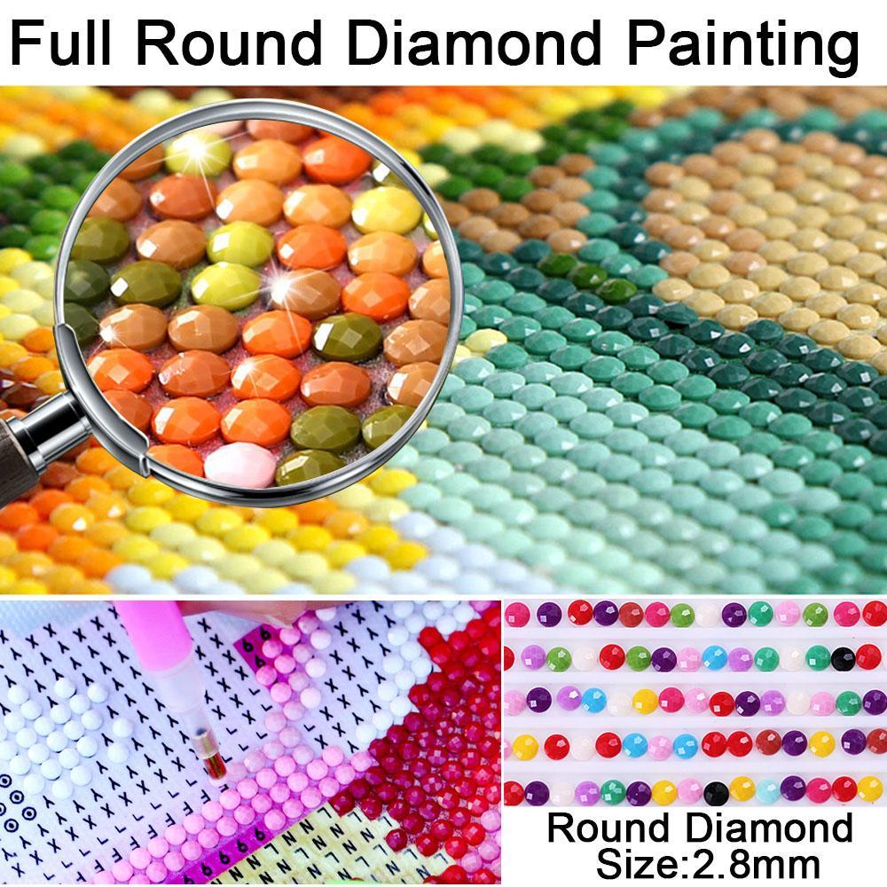 5d Romantic Rainbow Diamond Painting Kit For Summer Beach, Full Round  Diamond Art Craft Set For Adults And Children, Perfect For Wall Decoration  And Living Room Gift(12 X 18 Inches)