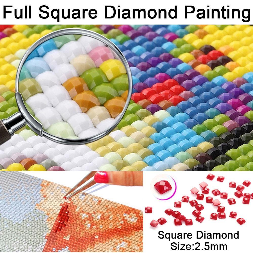 Dinosaur Diamond Painting Kit, Square/Round Drill Rhinestones
