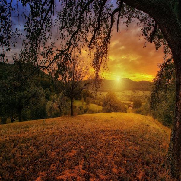 Sunset Behind The Hills 5D Diamond Painting Kit