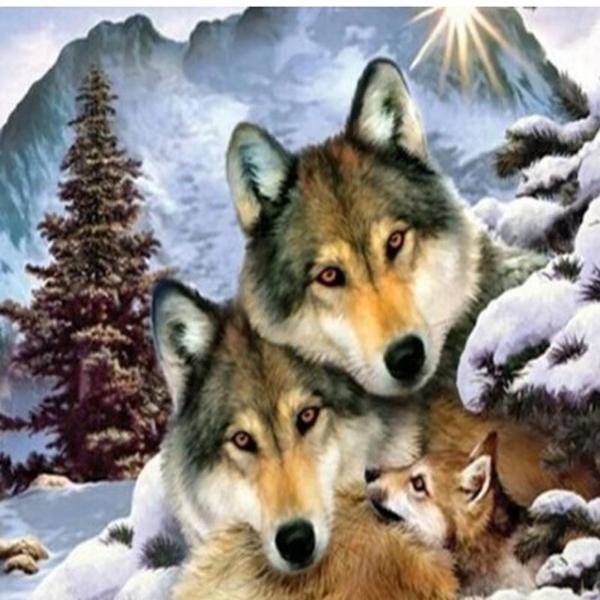 Loving Wolves 5D Diamond Painting Kit